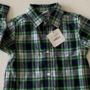 NEW Gymboree 2T Toddler Boys Plaid button-down